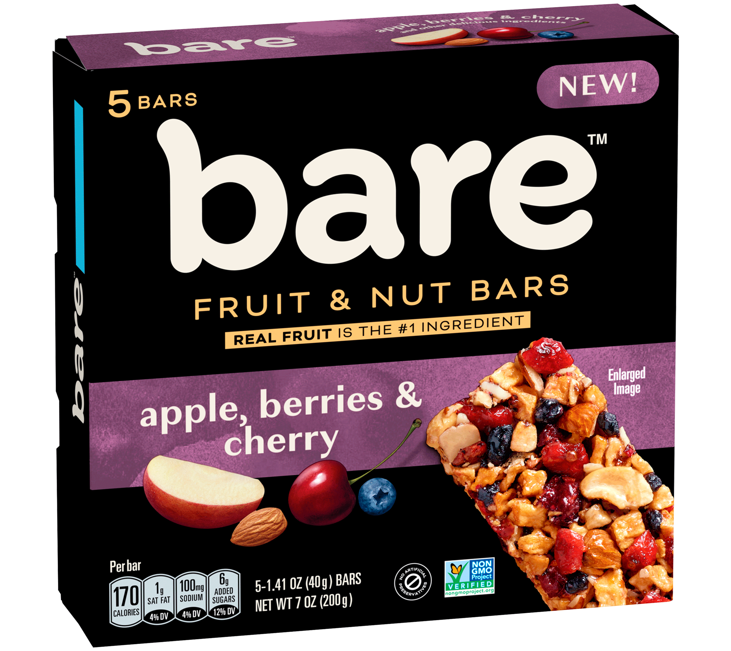 Apple, Berries & Cherry, Fruit & Nut Bars